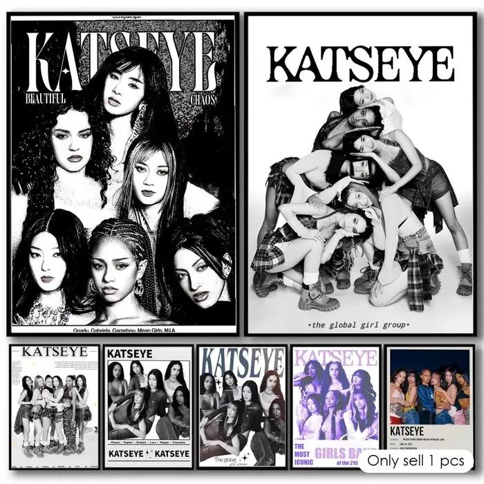 Peinture murale K-Katseye de la groupe K-Pop coréen