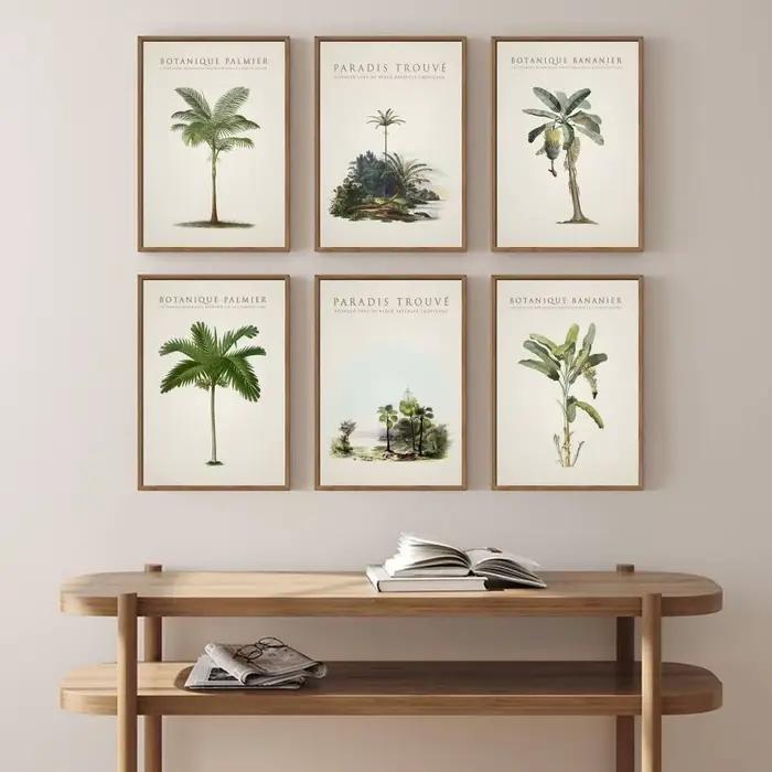 Affiche de palmiers et bananiers tropicaux