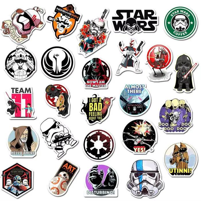 50 autocollants Star Wars Anime neufs