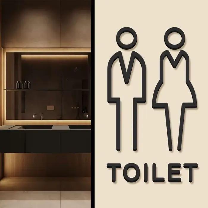 Autocollants muraux pour porte de salle de bain