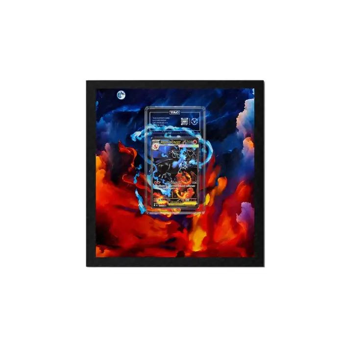 Cadre d'affichage magnétique Mega Charizard pour cartes TCG PSA TAG