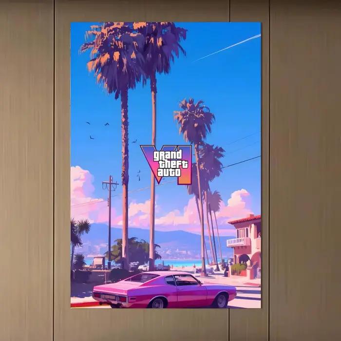 Affiche artistique et élégante du jeu G-Gta 6