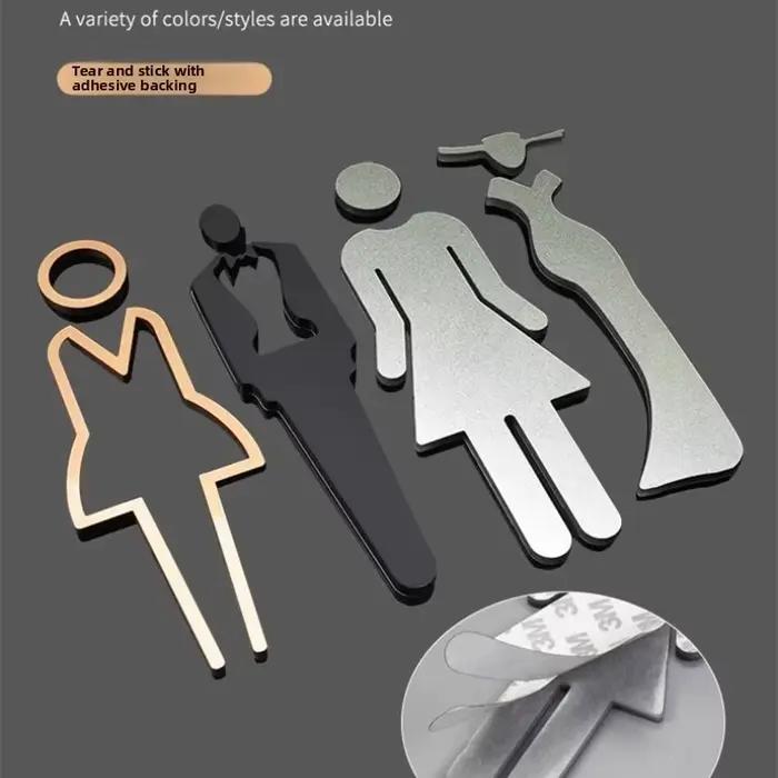Autocollants muraux pour porte de salle de bain