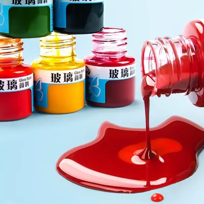 Peinture brillante transparente pour verre