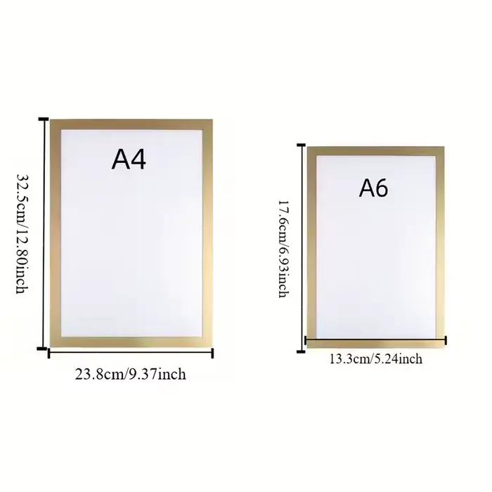 Lot de 3 cadres muraux magnétiques – Présentoir photo et documents auto-adhésif vertical