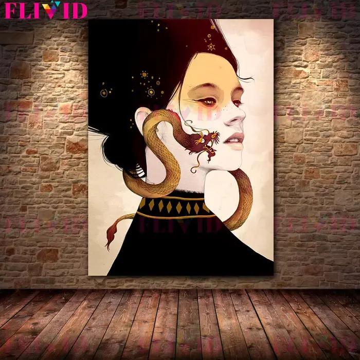 Affiche murale Vintage pour filles
