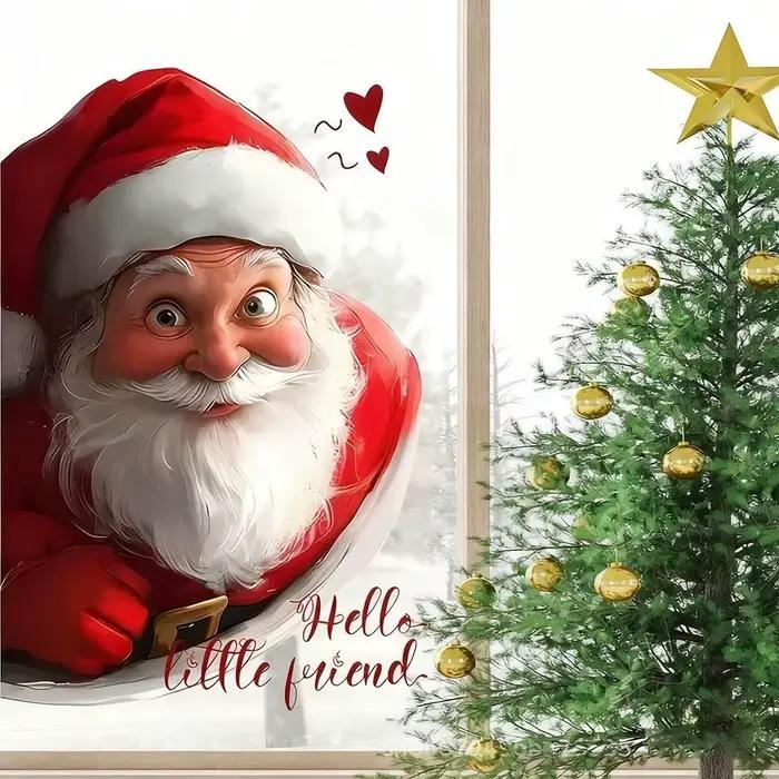 Autocollant de fenêtre simulé du père noël