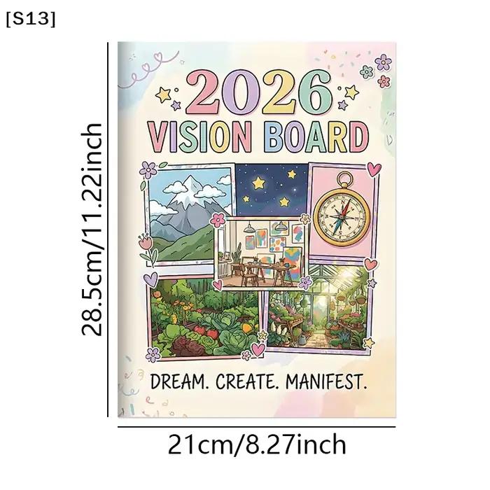 Planificateur d'objectifs et tableau de vision 2026 : Manifestez votre vie idéale avec une planification stratégique