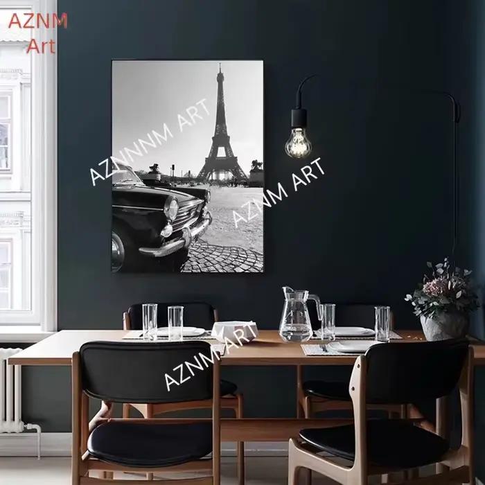 Affiches noires et blanches à la mode