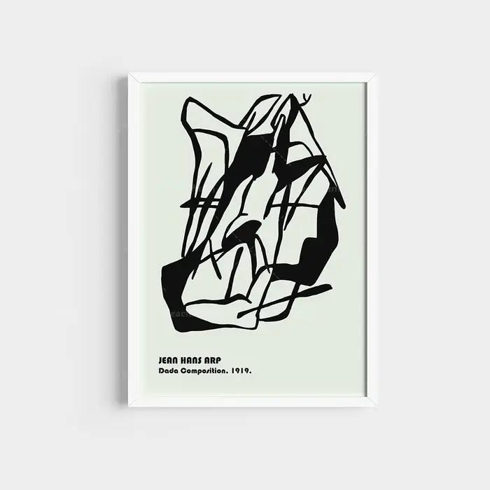 Ensemble d'impression Jean Hans Arp, ensemble d'impression minimal, ensemble d'affiches bohème, affiche sur toile de décoration murale Bauhaus