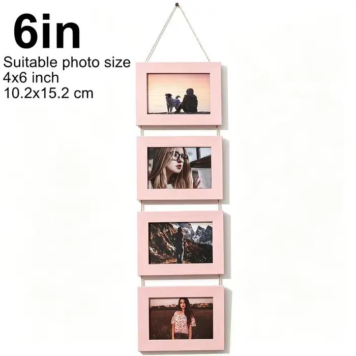 Cadre photo mural rustique en bois, collage de photos multiples, cadre vintage en bois assemblé pour galerie domestique