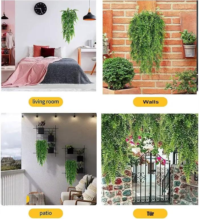 30In plante artificielle vignes simuler vert mur jardin décoration mariage maison chambre décor bricolage Eucalyptus