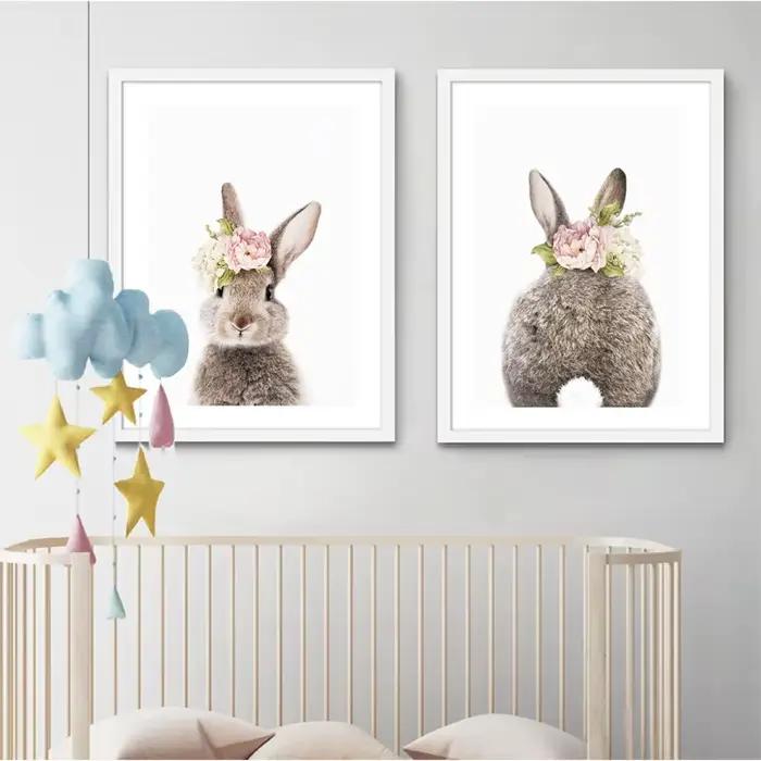 Décor de chambre de fille lapin