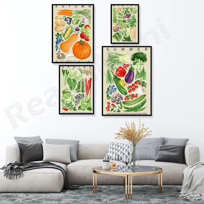 Affiche de saison de fruits et légumes