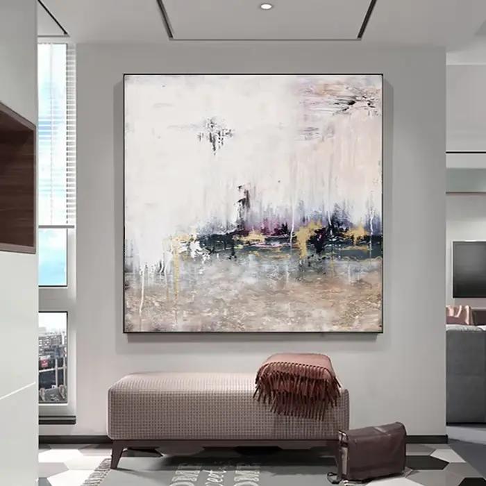 Grande peinture à l'huile abstraite sans cadre
