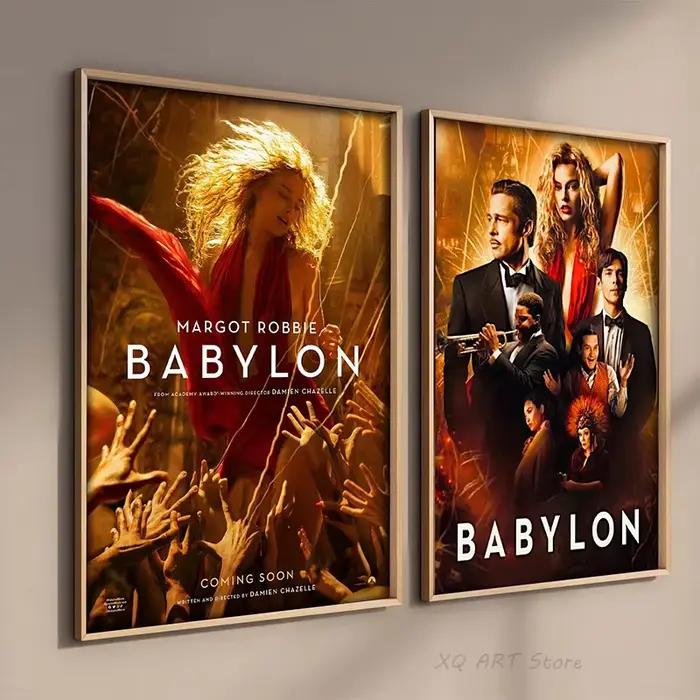 Margot Robbie Babylon affiche esthétique 2022 Film musique
