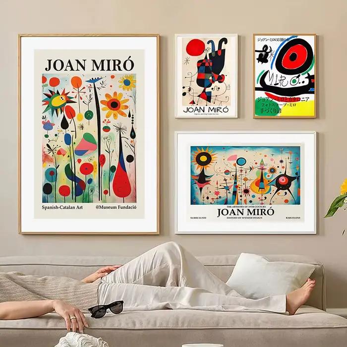 Affiches vintage d'art abstrait Joan Miro