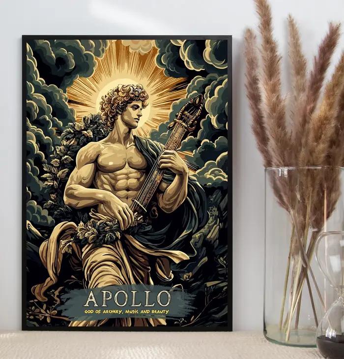 Affiches rétro de Portrait d'art de la mythologie grecque classique