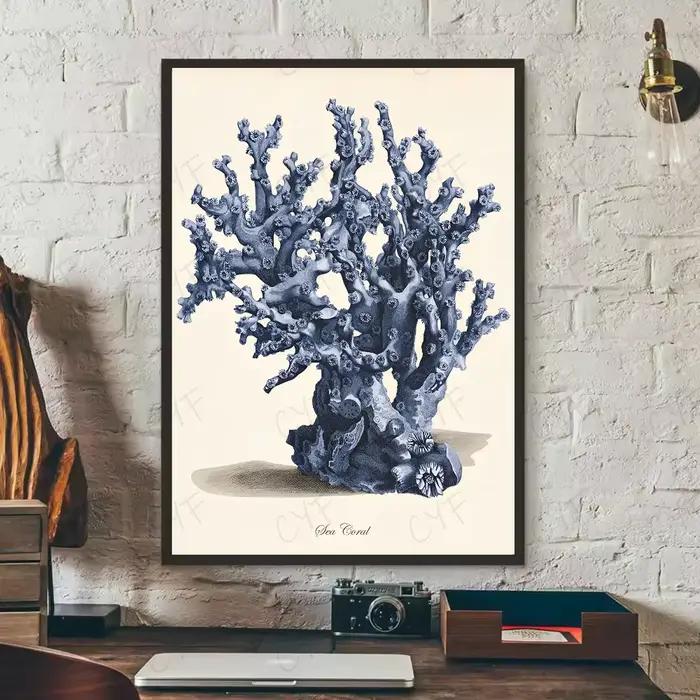 Affiche de creature de mer bleue