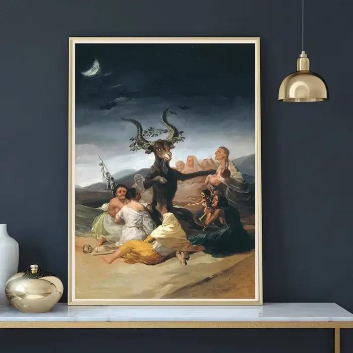 Affiche Vintage de Sabbat de Sorcières Francisco Goya