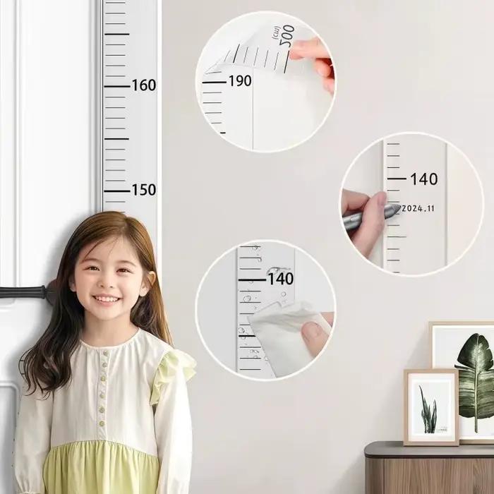 Autocollant de décoration murale mesure de hauteur – Autocollant d'enregistrement de croissance des enfants pour murs de chambre à coucher