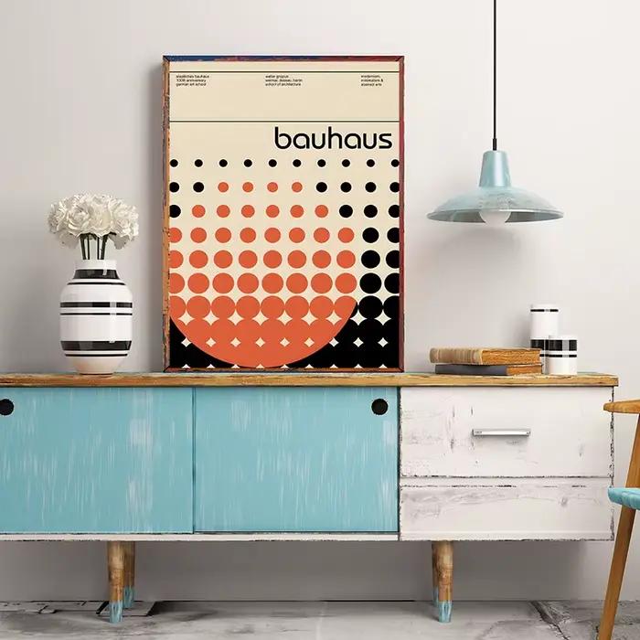 Bauhaus exposition affiche Art Inspiration impression toile peinture rétro abstrait mur Art photo pour salon décoration de la maison