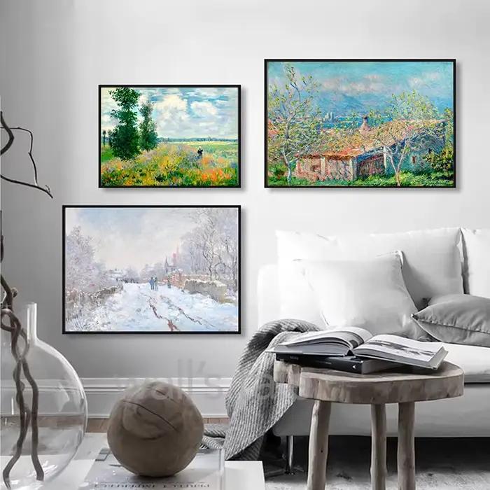 Monet – peinture à l'huile impressionniste sur toile