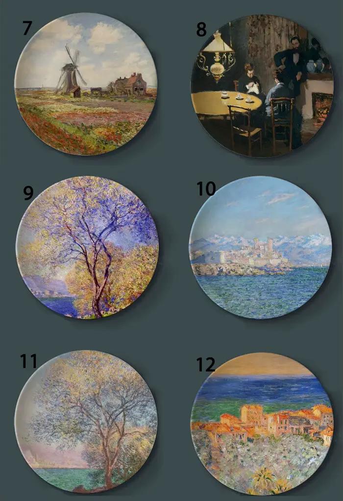 Assiettes murales de peinture Monet