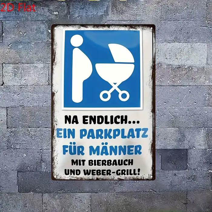Panneau de stationnement plat 2D pour hommes