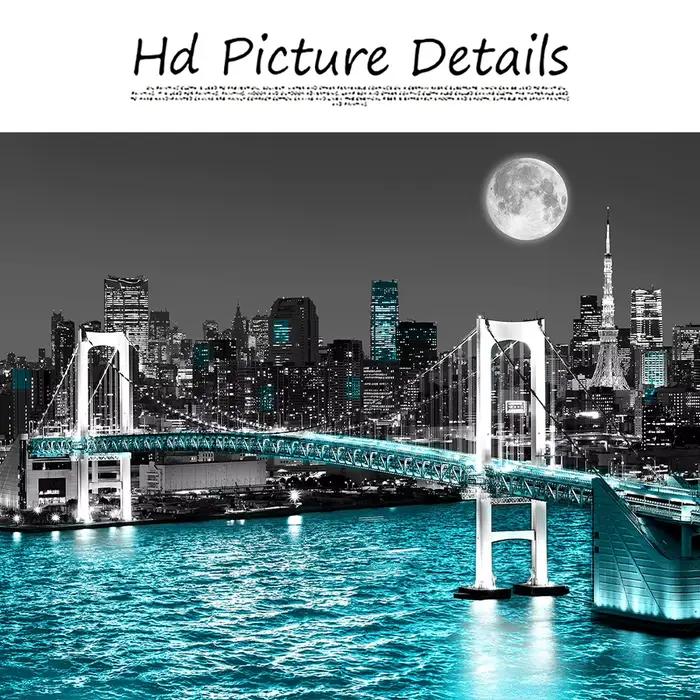 Toile d'art mural de paysage de horizon urbain de New York