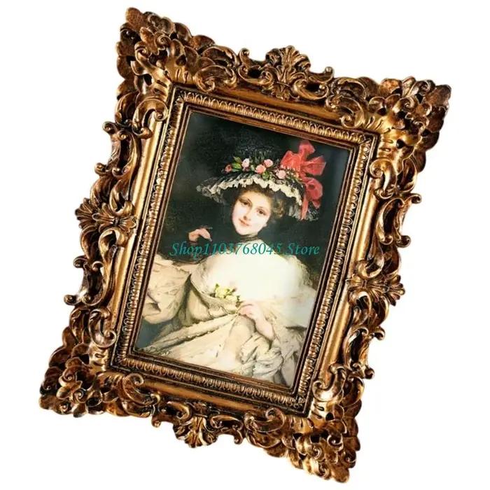 R53F – cadre Photo Vintage orné Antique, cadre Photo à l'ancienne, décoration maison, galerie photos, Art