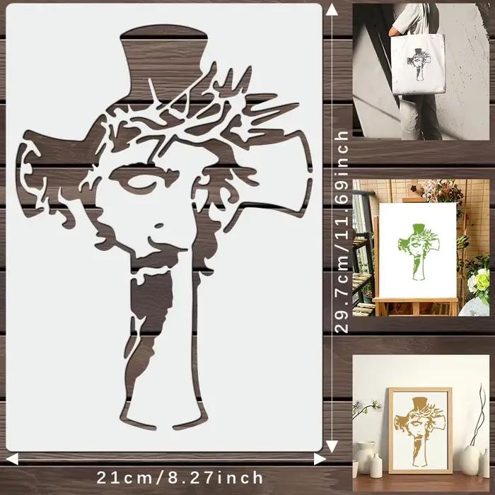 Modèle de peinture de croix de jésus