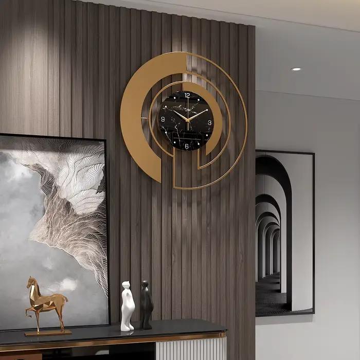 45cm salon luxe horloge murale en métal maison horloges montre décoration