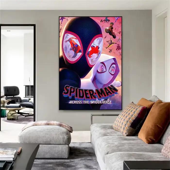 Affiche Marvel Spider Man à travers le vers d'araignée