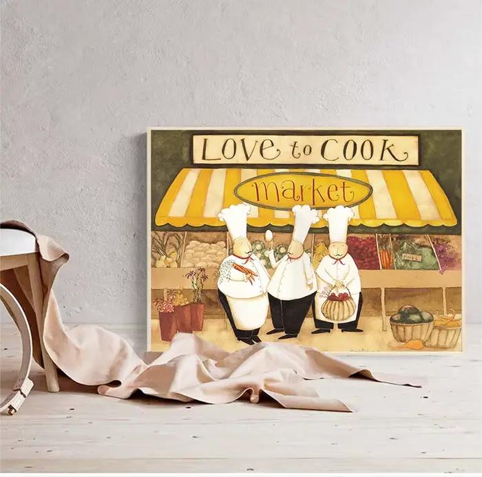 Tableau mural de cuisine imprimé sans cadre
