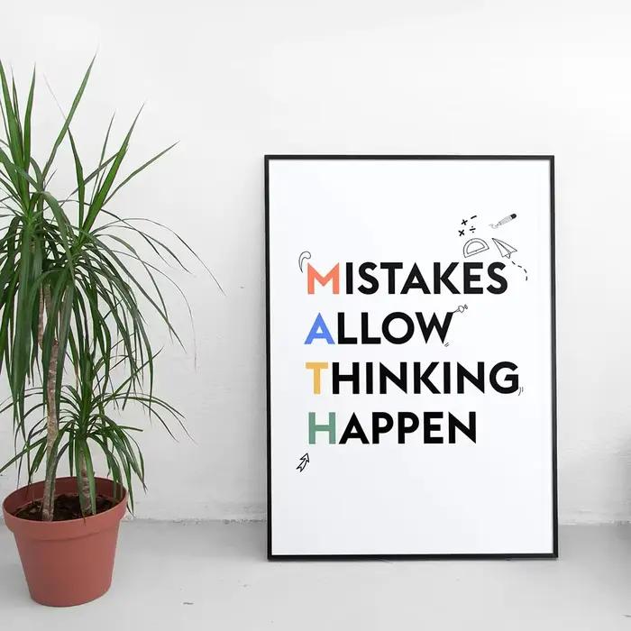 Toile peinture mathématiques affiche Art impression