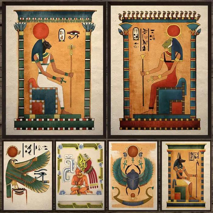 Affiche d'art égyptien antique imprimée