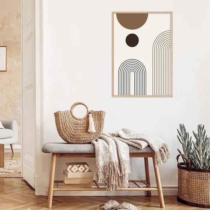 Toile d'art mural esthétique abstrait scandinave