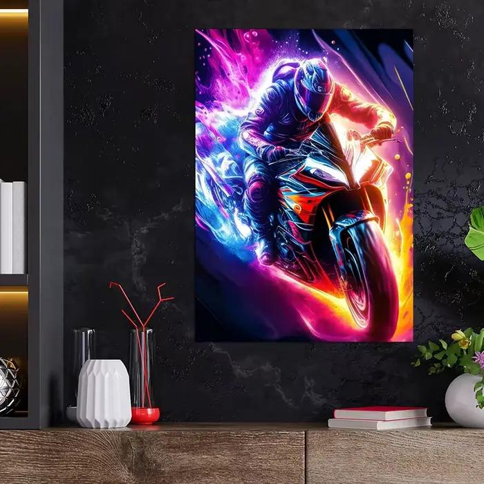 Affiches de motocycliste modernes, Punk Girl, course de moto, peinture sur toile imprimée, images d'art murales pour chambre, décoration de maison, Cuadro