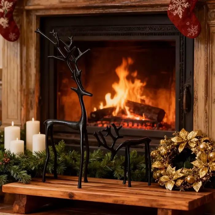 Décoration de noël de renne noire