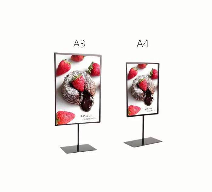 Support d'affiche en métal A3 et A4