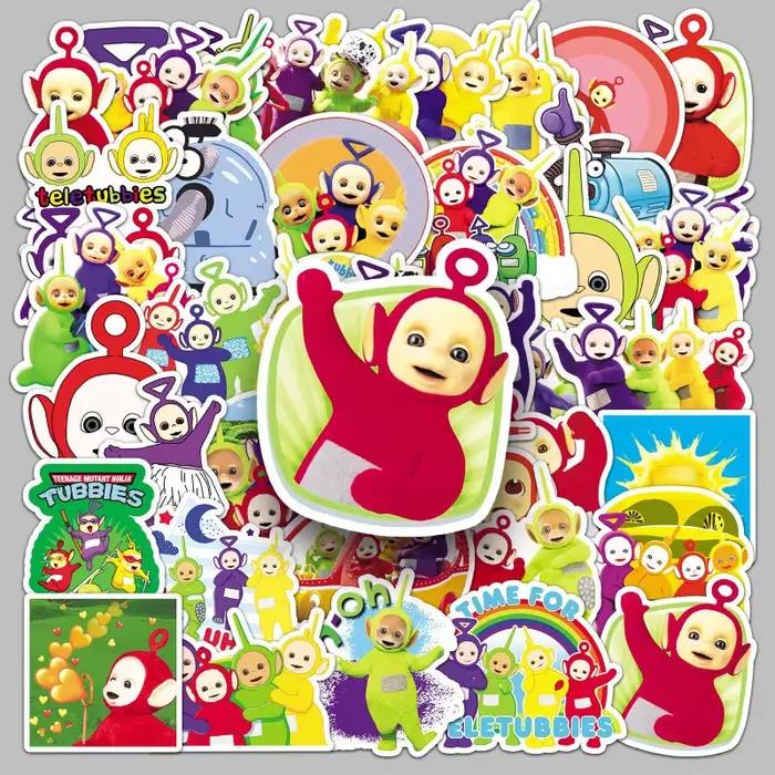 50 autocollants de dessins animés Teletubbies