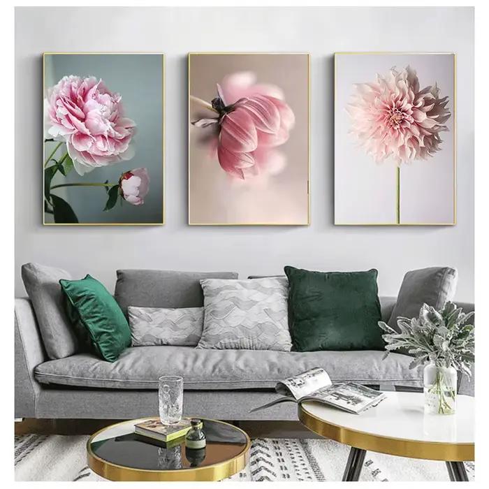 Imprimés d'art mural modulaires de fleurs