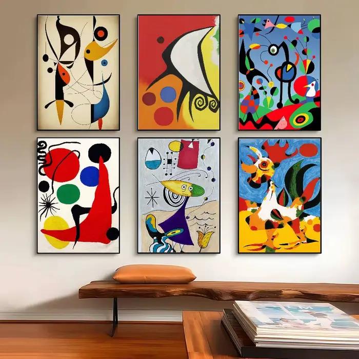 Affiche d'art moderne j-oan Miro surréalisme