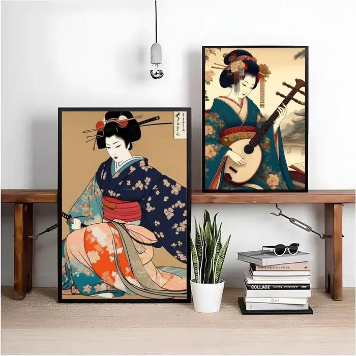 Affiche d'art de Geisha japonaise