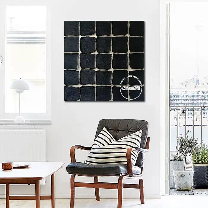 Peinture à l'huile abstraite faite à la main sans cadre