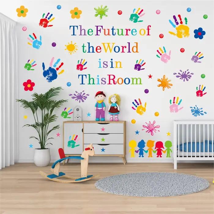 Autocollant mural coloré pour chambre d'enfant