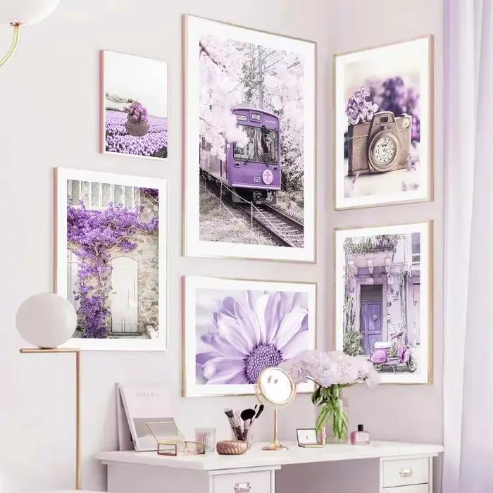 Image de paysage de fleur violette