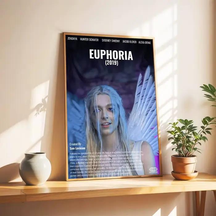Affiche tendance TV Euphoria, impression de haute qualité, autocollant mural imperméable pour Bar, décoration de salon, cadeau