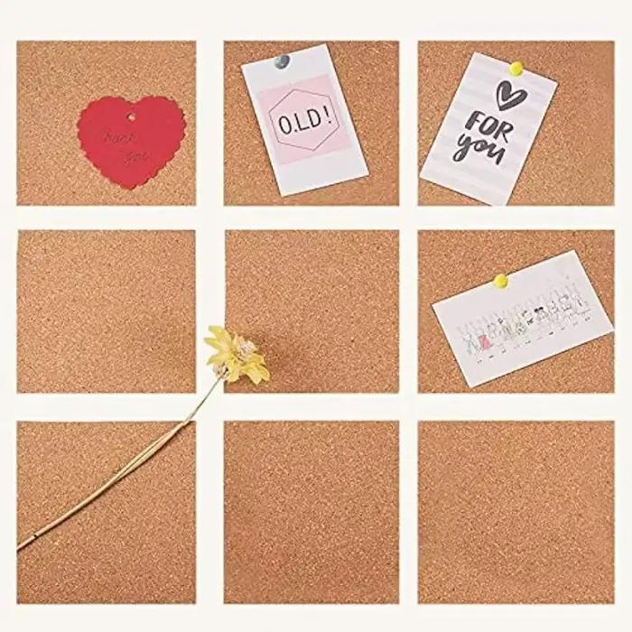 Paquet de 6 feuilles de liège auto-adhésives (5mm d'épaisseur) carrelage tapis
